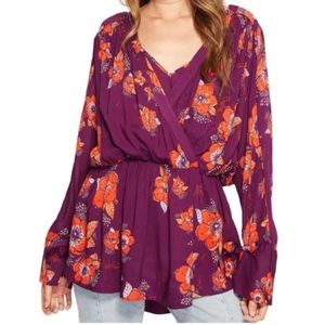 Free People Tuscan Dreams Printed tunic purple